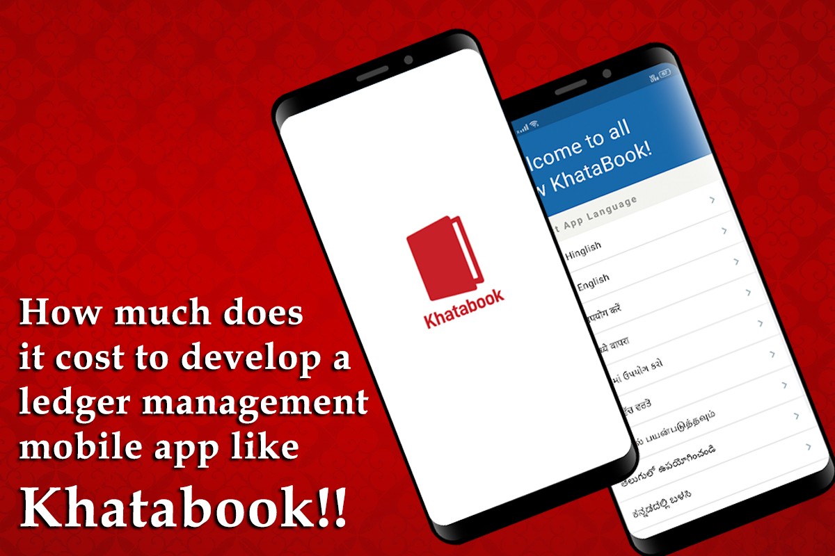 cost of a digital ledger mobile app like Khatabook