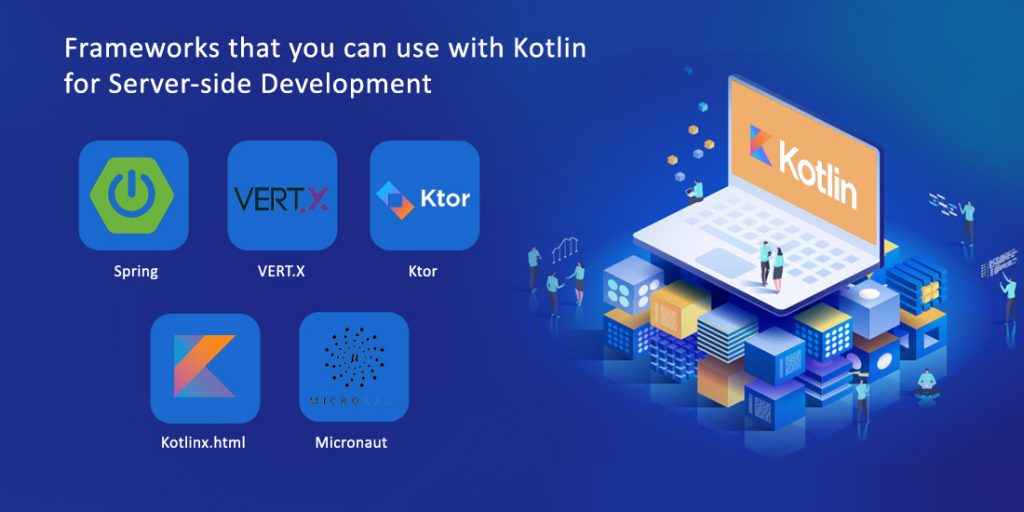 Frameworks that you can use with Kotlin for server-side development are listed below: