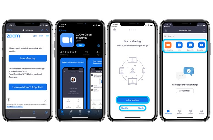 how does a video conferencing mobile application like Zoom works
