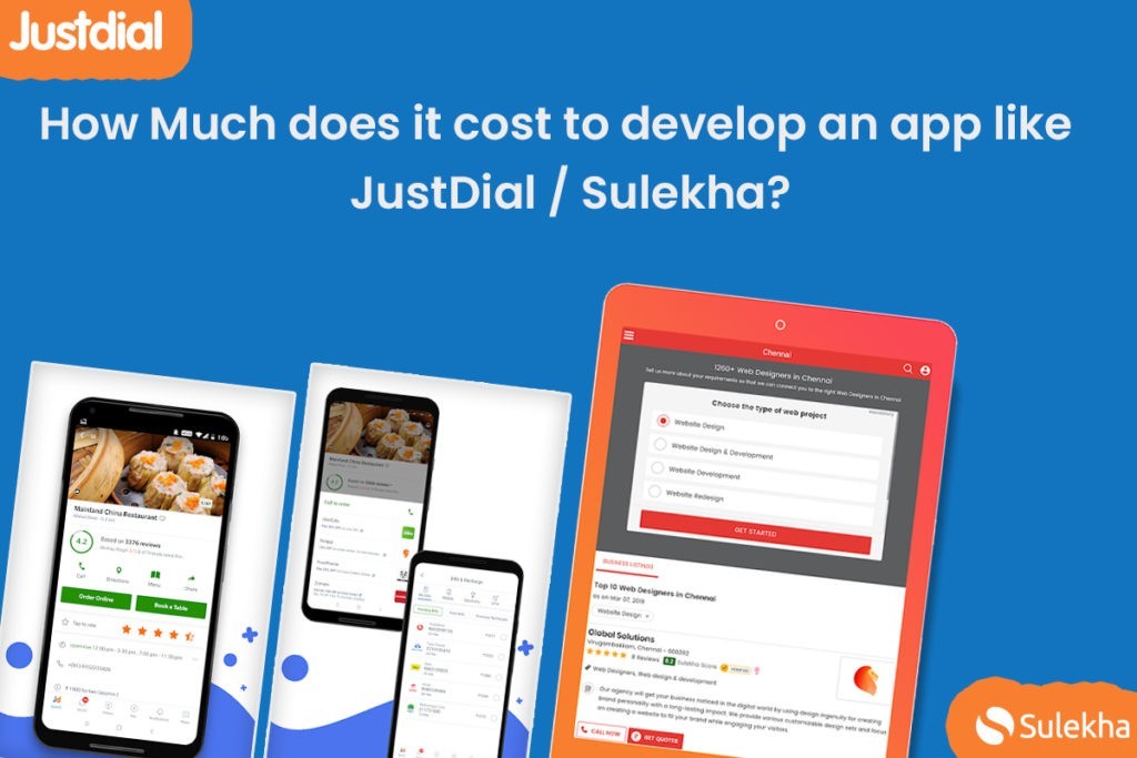 How Much does it cost to develop an app like Justdial Sulekha